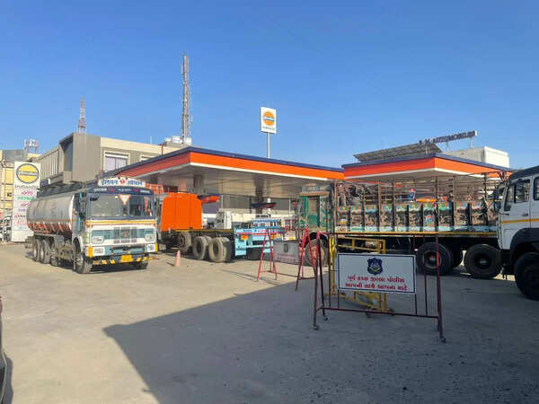 Crisis or curbs? Truckers stranded without diesel for 3rd day in Kutch