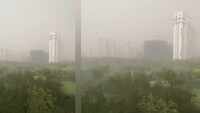 Skies go dark as huge thunderstorm hits Noida 