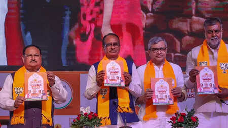 BJP national president JP Nadda releases Sankalp Patra for Madhya Pradesh assembly polls