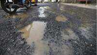 Pune: Road leading to Khadakwasla Dam filled with potholes 