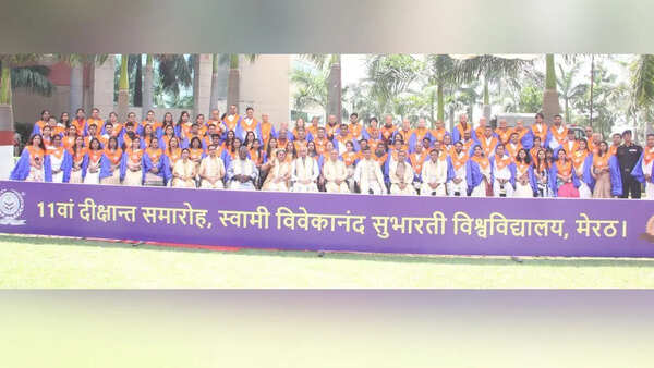 Subharti University holds 11th convocation; 2,481 degrees, 115 PhDs conferred