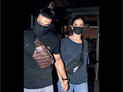 Deepika Padukone, Ranveer Singh return to Mumbai after trip to Bengaluru