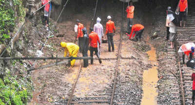 Waterlogging and landslide throw CR schedule off kilter, 100 trains delayed