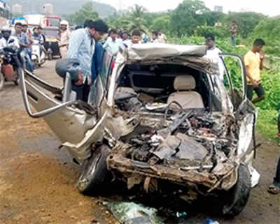 Sion-Panvel highway car crash claims one life