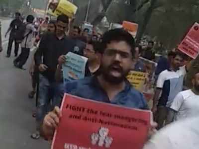 Watch: IIT Bombay students march in support