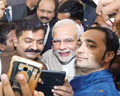 At Diwali Milan with media, PM keeps off GST, Bihar loss