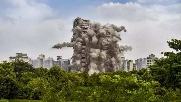Gone in 12 seconds: Noida twin towers rest in pieces