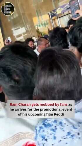 Ram Charan Mobbed By Fans At Peddi Promotional Event