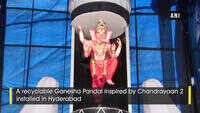 Here is recyclable Ganesha Pandal inspired by Chandrayaan2 