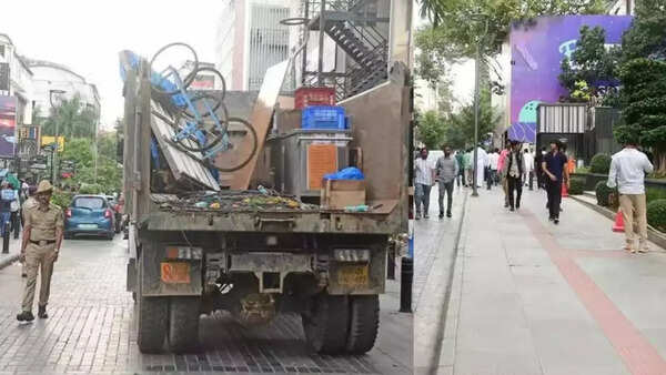 Illegal hawkers sent packing: At last, Church Street pavements get a breather in Bengaluru