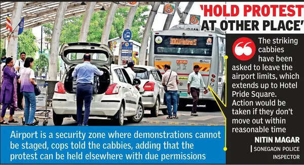 Quit airport area or face action: Cops warn striking taxi drivers