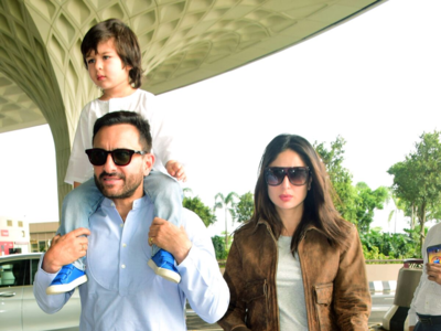 Photos: Taimur off to vacation with parents Kareena Kapoor and Saif Ali Khan