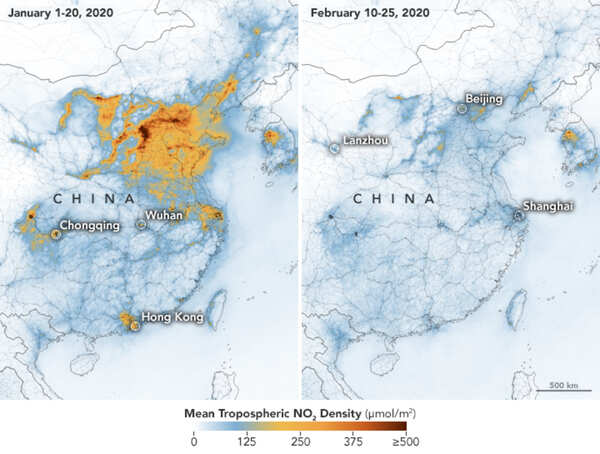 Satellite images reveal impact of coronavirus on Chinese economy