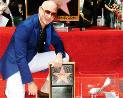Rapper Pitbull gets a star on Hollywood Walk of Fame