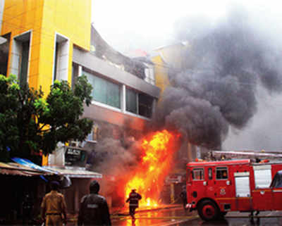 Bandra mall blaze guts 3 shops, rains hamper firefighters