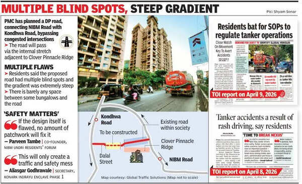 NIBM & Undri residents give ‘death trap’ tag to PMC’s proposed DP road