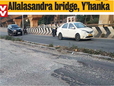 Allalasandra bridge: Flyover full of potholes
