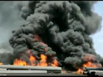 Maharashtra: Massive fire breaks out in chemical tanker in Palghar