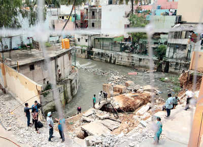 Civic body washes hands of encroached storm water drain lines