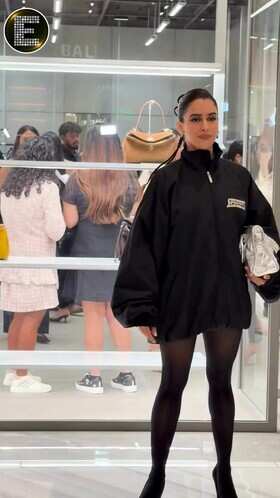Sanya Malhotra stuns in black at Balenciaga SS26