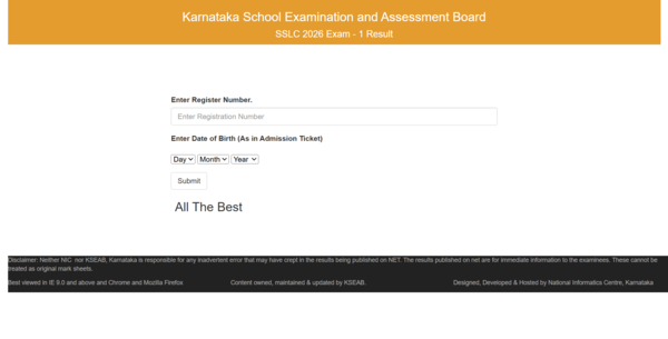 Karnataka SSLC result 2026 released at karresults.nic.in: Direct link to check Class 10 marks memo here