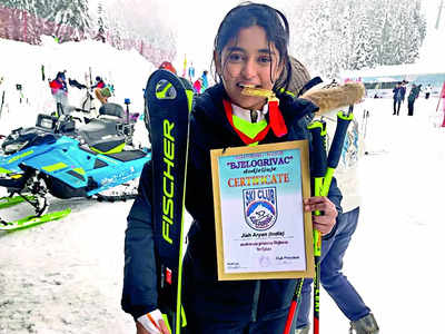 Bengaluru girl skis high