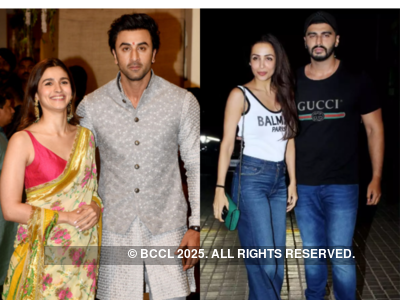 Photo: When Ranbir Kapoor and Alia Bhatt, Arjun Kapoor and Malaika Arora sealed it with a kiss