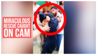 On cam: Miraculous rescue of boy who fell into overflowing drain 