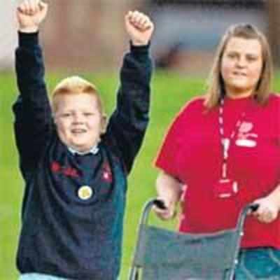 Wheelchair boy walks after botox injection