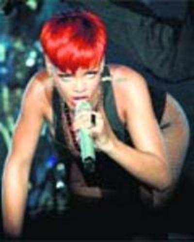 Rihanna goes red!