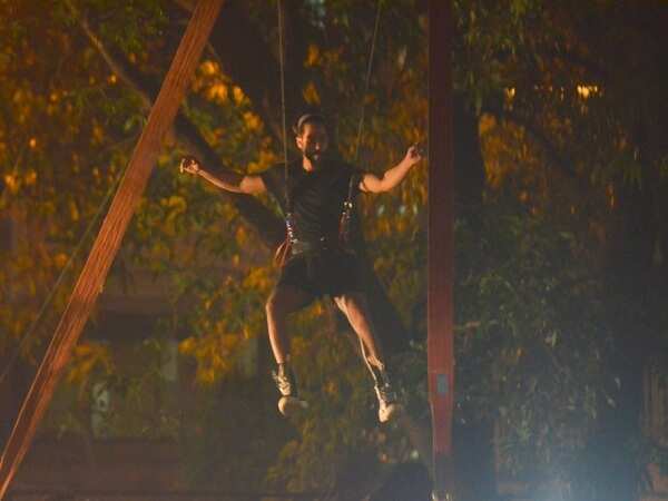 PICS: Shahid Kapoor snapped performing stunts for an ad shoot