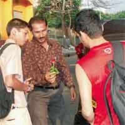 Students get roses for not going to school