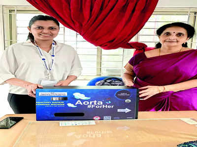 12 government schools in city get sanitary pad vending machines