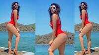 Shama Sikander turns up the heat in red monokini 