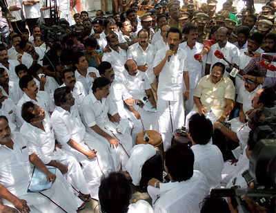 Stalin, DMK MLAs booked for unlawful assembly
