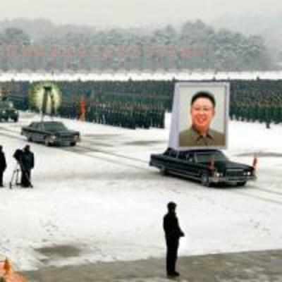 Snow, tears mark funeral for North Korean leader