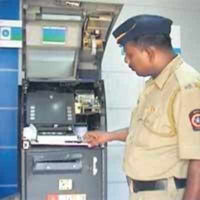 CCTV captures youth trying to break open SBI ATM machine