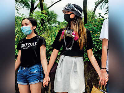 School students join Hong Kong protests