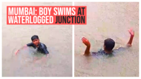 Mumbai rains: Boy swims in the middle of waterlogged king circle in Sion 