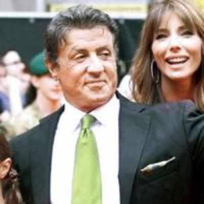 Sly out on the red carpet, first time after son's death