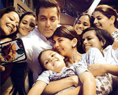 Salman celebrates with six sisters