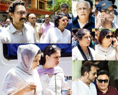 Aamir Khan, Kajol, Rishi Kapoor and more attend Reema Lagoo's funeral