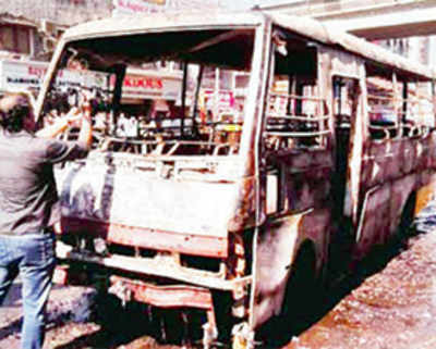 Narrow escape for eight Millat School students after bus catches fire
