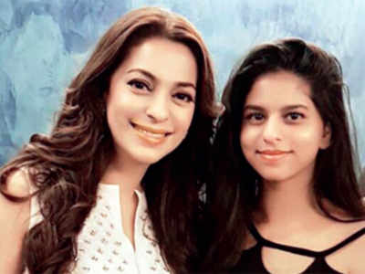 Juhi Chawla and SRK's daughter Suhana in the same frame