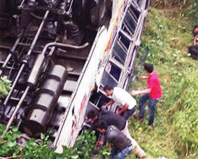 2 dead, 21 injured as ST bus falls 60ft in Lonavala ghats