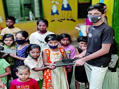 Boy who collects e-waste