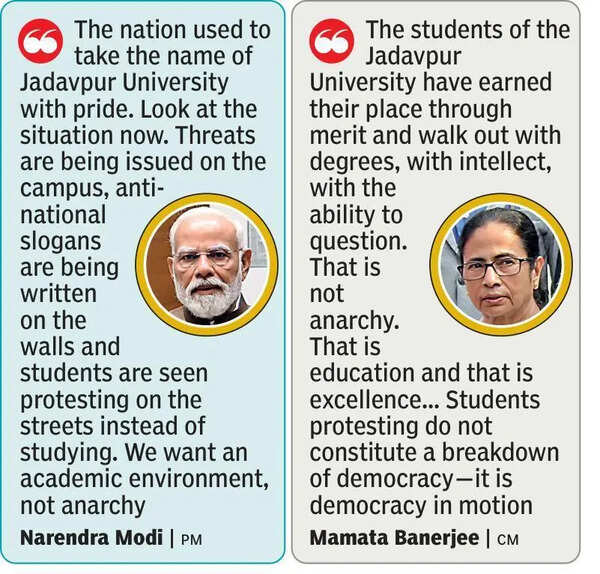 CM bats for JU after PM’s ‘anti-national slogan’ barb