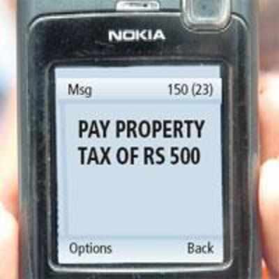 SMS to pay property tax