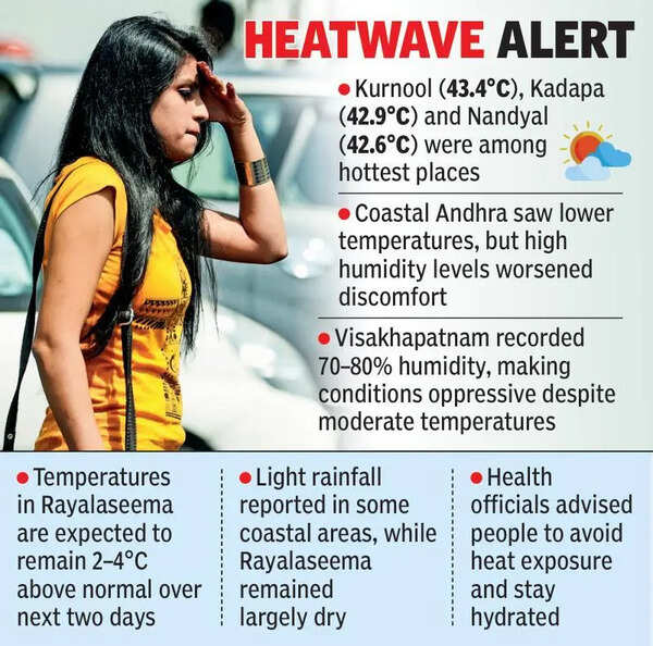 Rayalaseema sizzles as Anantapur records maximum temperature of 44°C