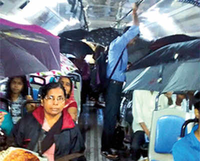 Gandhigiri inside a ‘rainy’ BEST bus